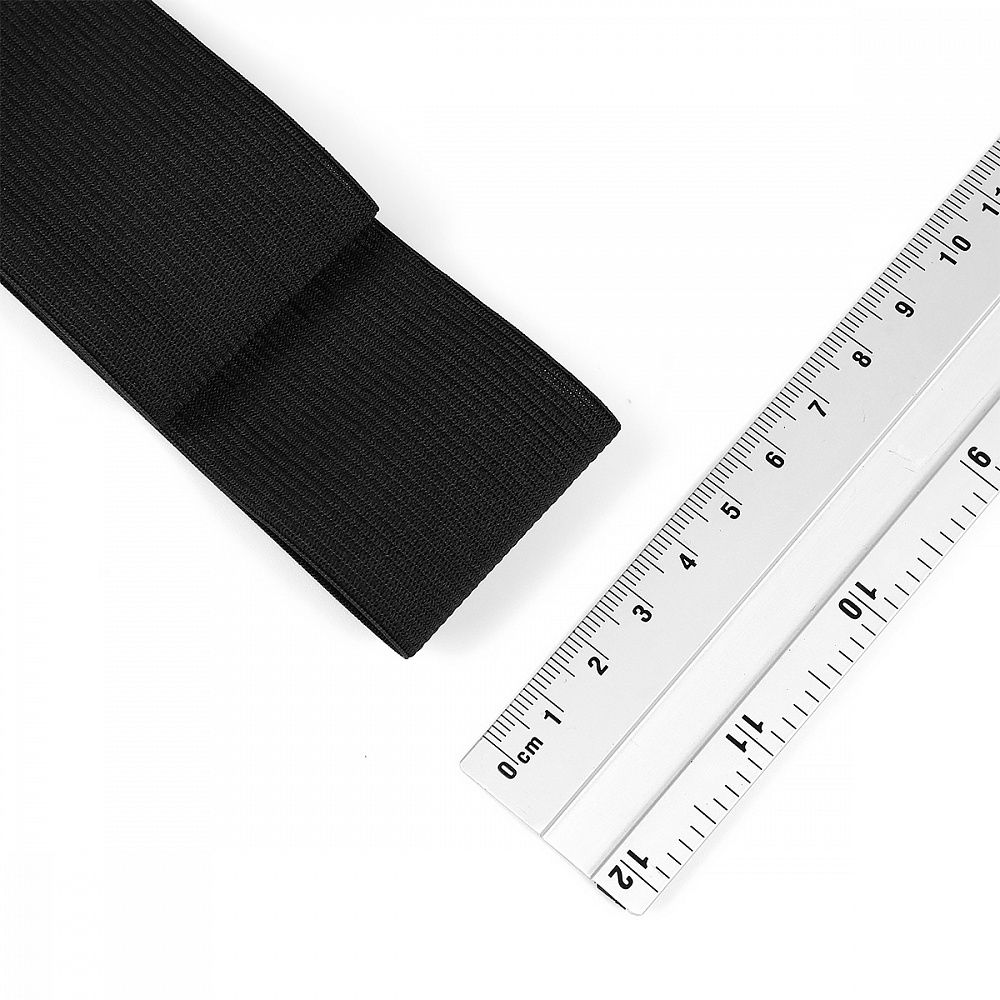 Резинка вязаная 50.0 мм / 40 метров, стандартная 3.9-4.3 г/п.м., черный