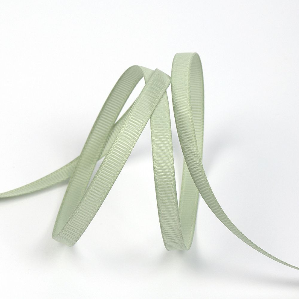 Лента репсовая (в рубчик) 6.0 мм, цв. F244 серо-зеленый уп.27.4м