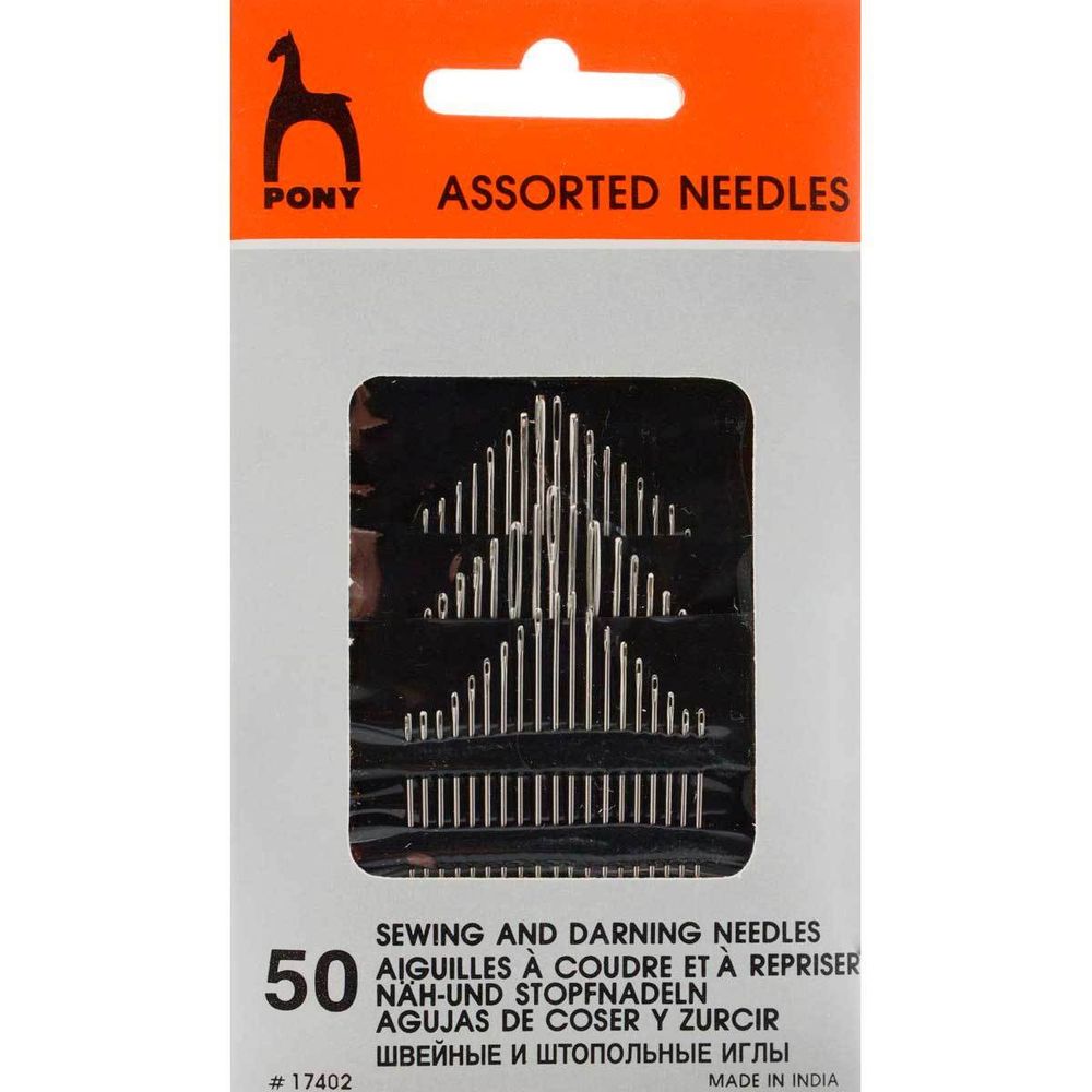 Иглы ручные, 50 шт, Pony
