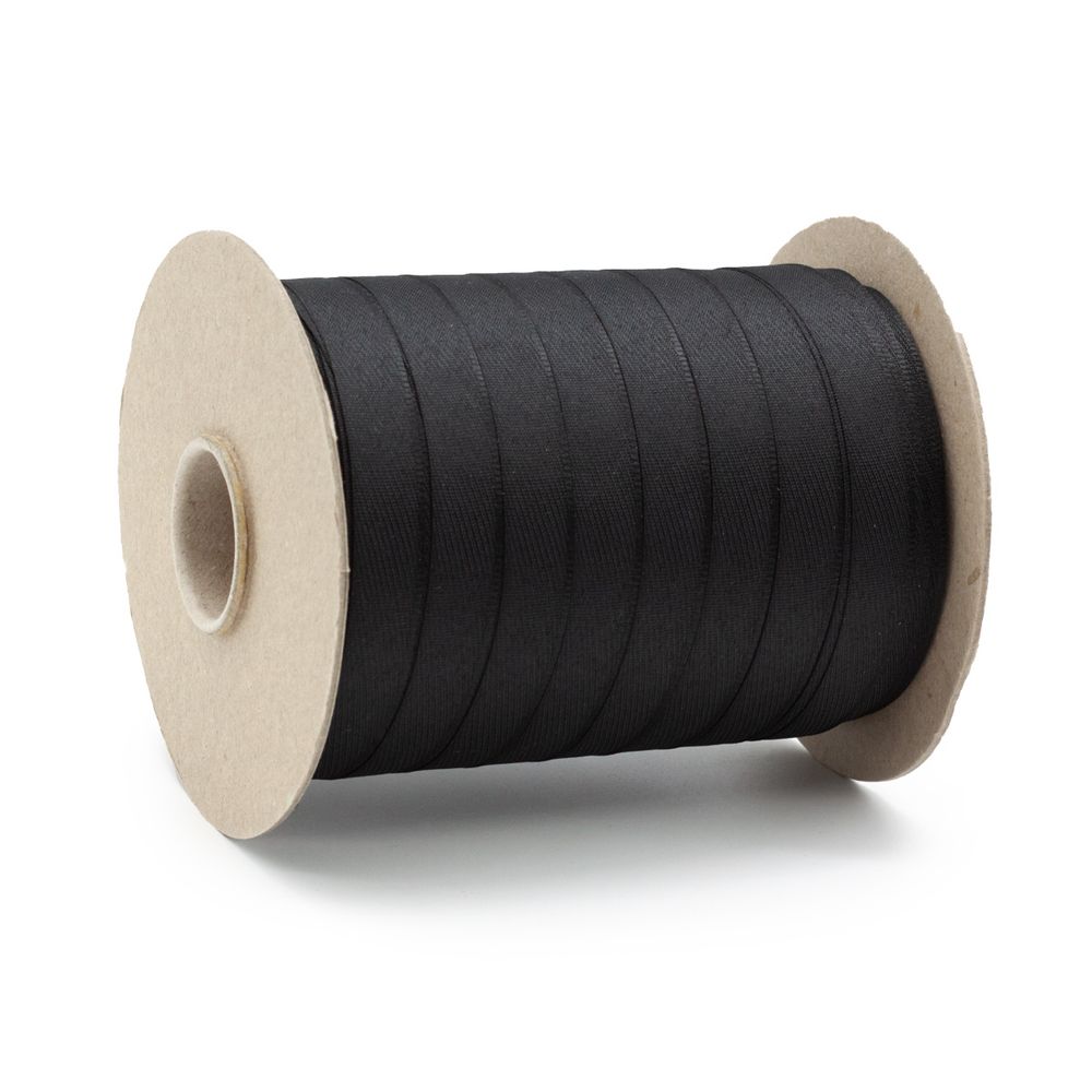 Тесьма брючная 15,5 мм, 48-5297 (0001 черный), 200 м