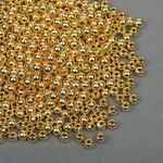 Бусины пластик ⌀4 мм, 500 г, цв.золотой, Magic4Hobby