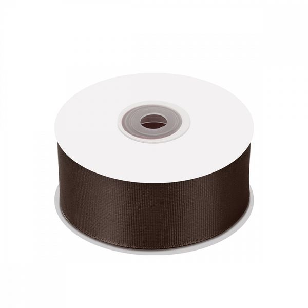 Лента репсовая (в рубчик) 38.0 мм цв. 855 коричневый уп.22.86м (±1м)