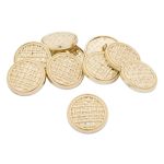 Пуговицы на ножке 36L=23 мм, металл, Gold (золотой), 10 шт, MP06