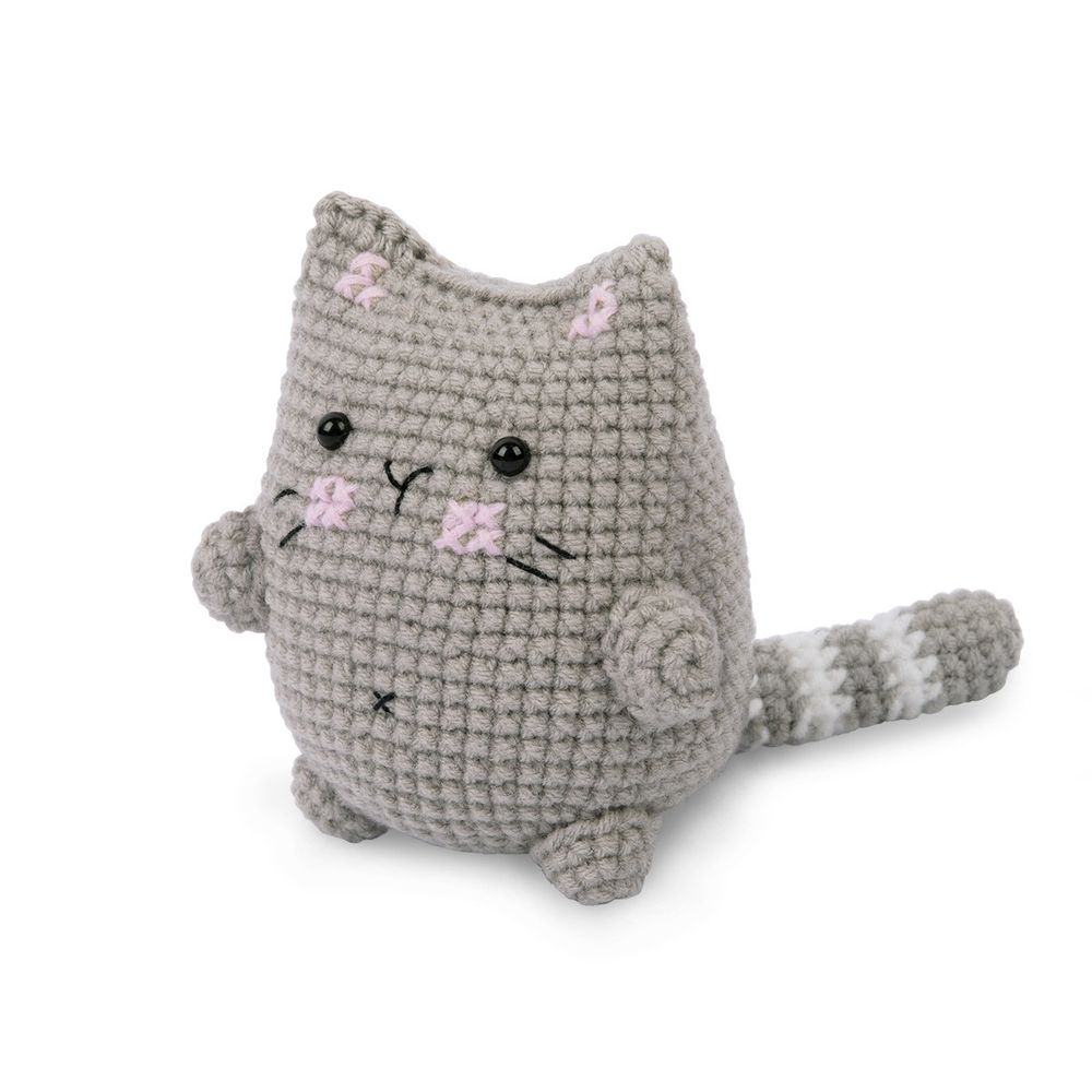 Набор для вязания игрушки Забавный котик 10 см, Miadolla AMG-0101