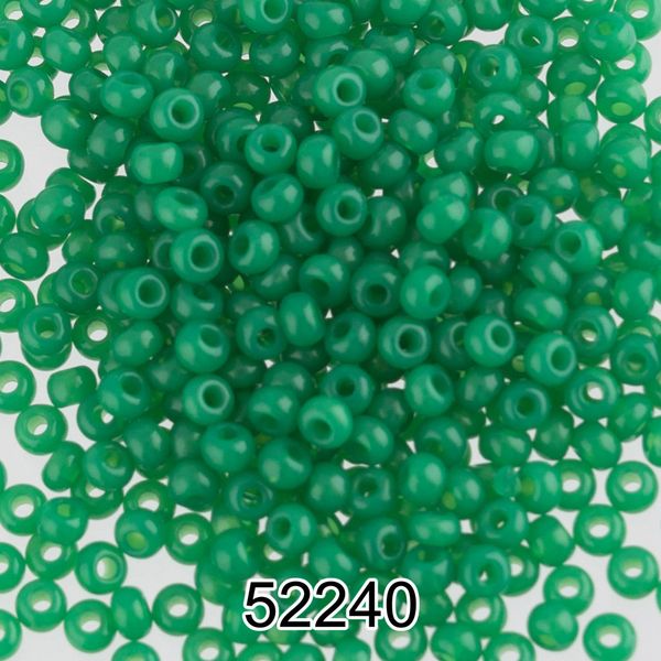 Бисер Preciosa 10/0 (2.3 мм), 500 г, 52240 (Ф189) зеленый