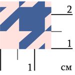 Ткань для пэчворка Peppy Бабушкин сундучок, рулон 112 см / 5 метров, БС-31 Гусиная лапка я.синий, Peppy