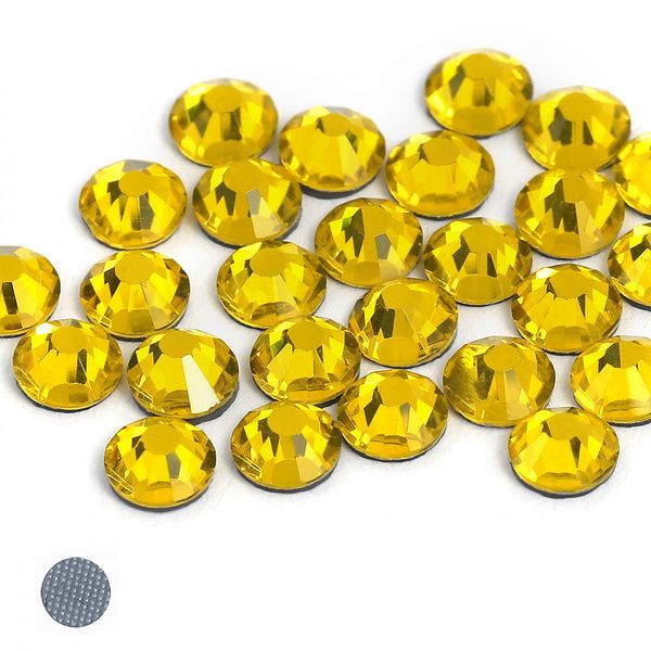 Стразы термоклеевые SS10 (2,7-2,9 мм) цв. Citrine уп.288 шт