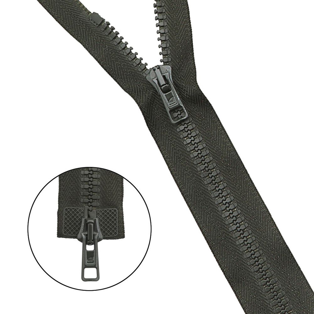 Молния трактор Arta Т6 (6 мм) 2 зам., разъем., 90 см, ОПТ. УП. 25 ШТ., 175 т.хаки