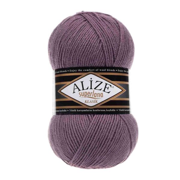 Пряжа Alize (Ализе) Superlana klasik / уп.5 мот. по 100 г, 280м, 312 пыльная роза A