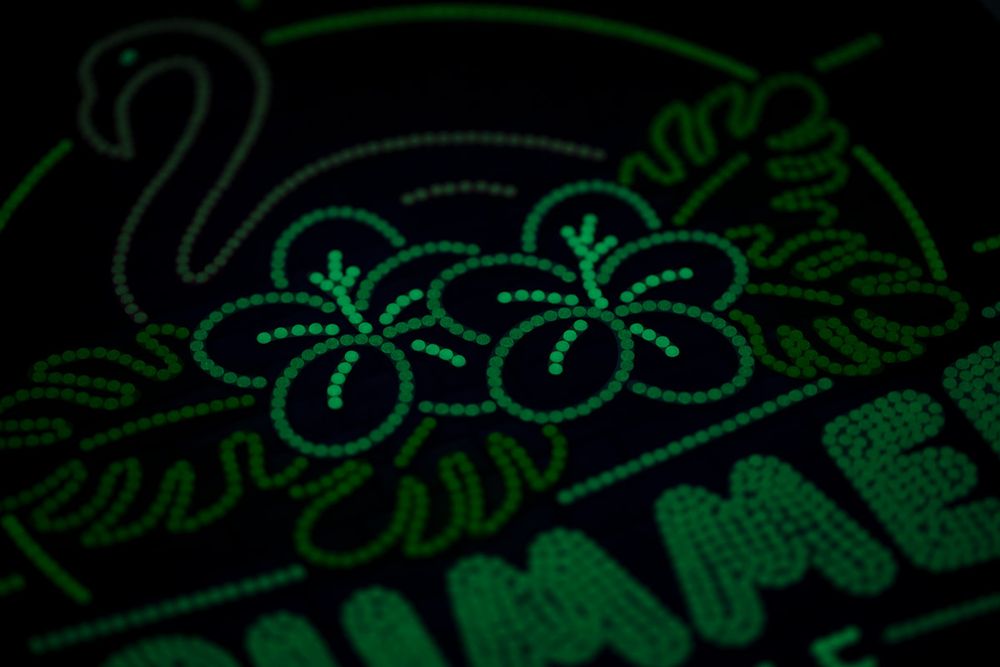 Алмазная (кристальная) мозаика Фрея ALBP-323, постер Неоновый фламинго, 30х30 см