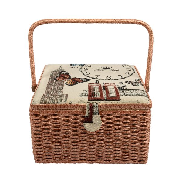 Шкатулка для швейных принадлежностей 31.5х31.5х19 см, Городские мотивы, Gamma SBJ-009