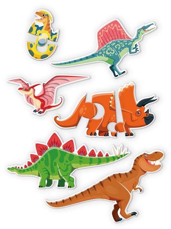 Пазлы для малышей Динозавры 24 элемент, Фрея PZL-BК-006