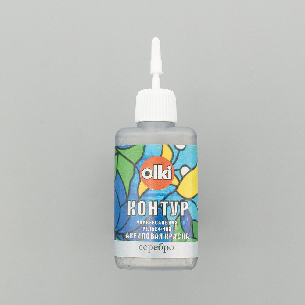 Контур акриловый для стекла и керамики (7310 серебро)