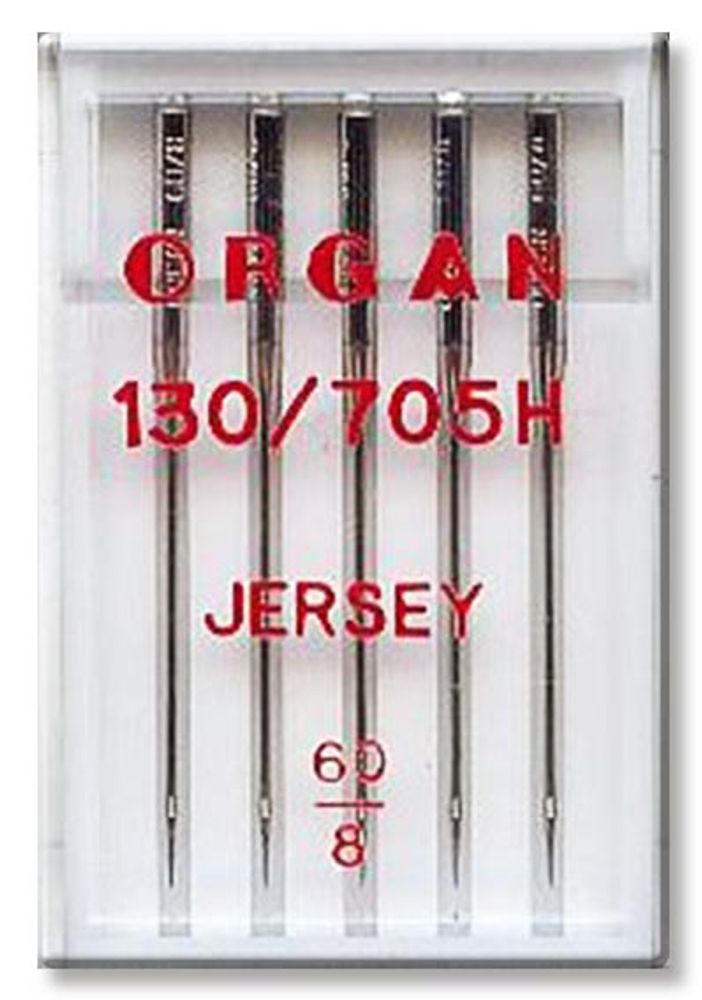 Иглы для бытовых швейных машин Organ для джерси 5 шт, в пенале, 5205060 60
