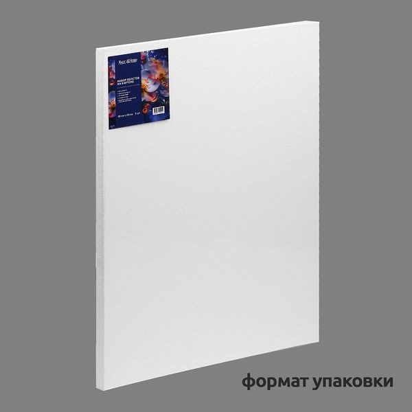 Набор холстов на картоне 40х50 см, хлопок 100%, 5 шт