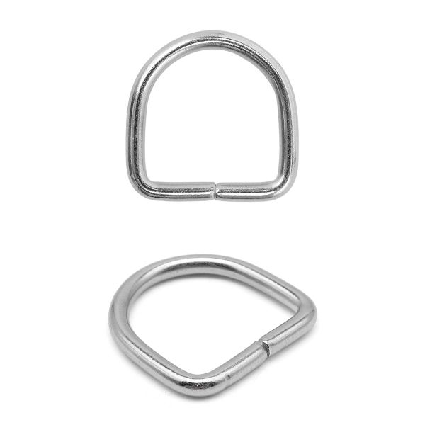 Полукольцо сварное металл внутр. 20 мм (внешн. 26х26 мм, ⌀3 мм), 20 шт, никель