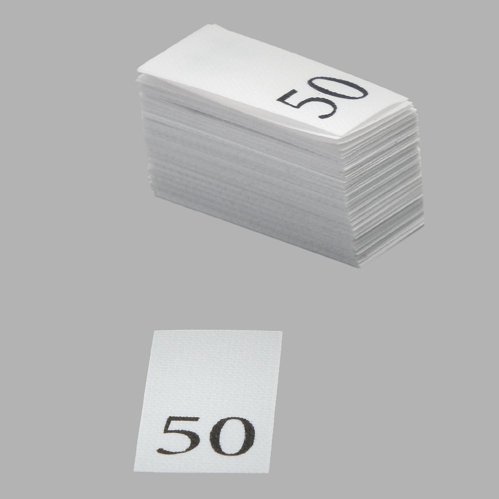 Этикетка-размерник, белый, 10х20 мм, 100 шт, 50
