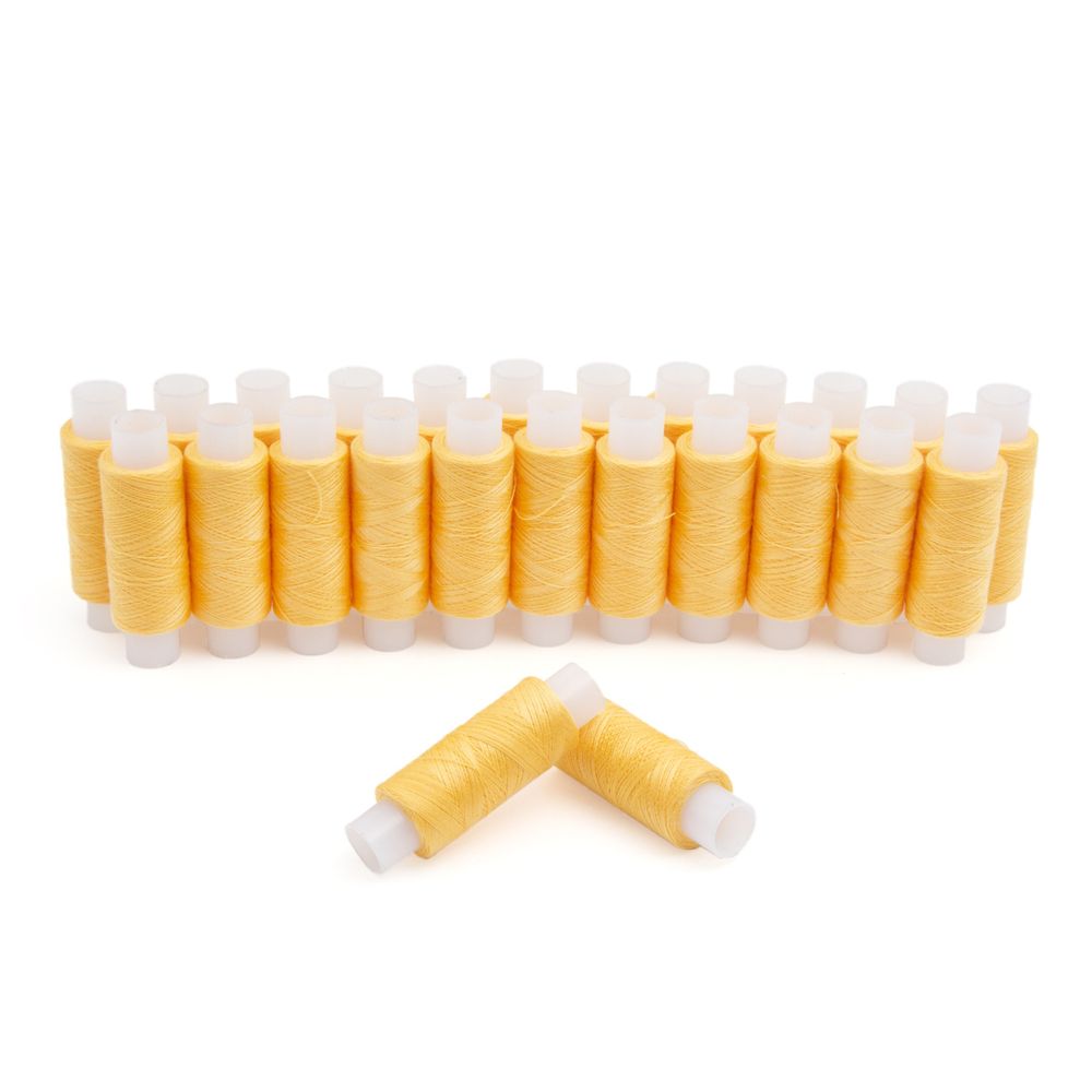 Нитки особо тонкие 50/2, 25 кат. по 200 метров, 132 мягкий желтый