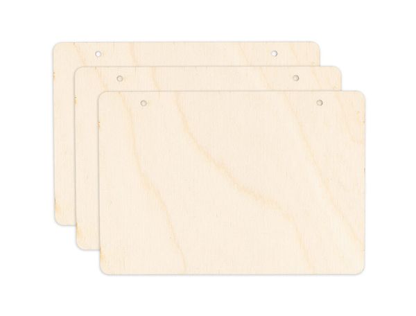 Заготовка из фанеры Набор табличек, 12х8.5 см, 3 шт, Прямоугольные, 12.5х8.3 см, ВД-725 Mr.Carving