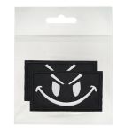 Термоаппликация Прямоугольник с улыбкой 90х50мм (W.Black (бело-черный)), 2 шт, LA563