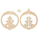 Подвеска объемная Новогодняя фанера ⌀6.38 смх7.48 см, Елка, Mr.Carving КЛ-13