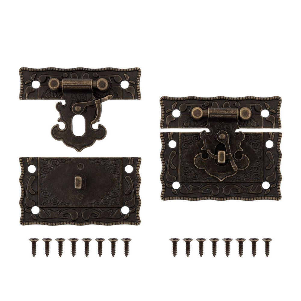 Замок для шкатулок 5х4.2 см, 1 шт, 01 бронза, Промысел WF-002