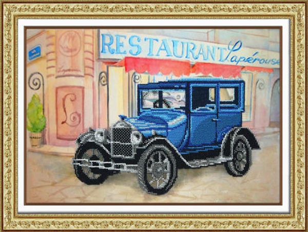 Набор для вышивания бисером Паутинка, Ретро Форд 38х26 см