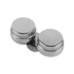 Масленка двойная с крышками 4 см, 3 шт, нерж. сталь, Vista-Artista VM2T/S