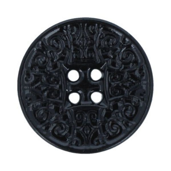 Пуговицы 4 прокола костюмные 21 мм, 24 шт, А008 черный, Gamma VX 0024