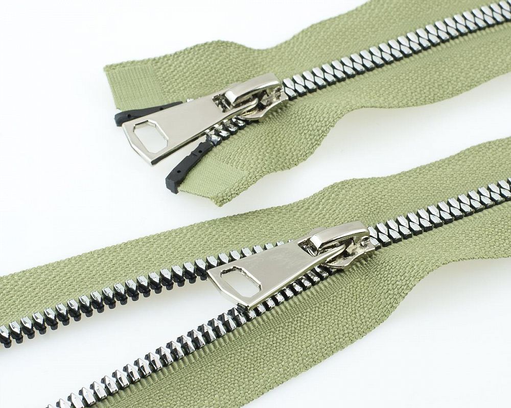 Молния трактор Т5 (5 мм) 2 зам., разъем., 90 см, никель, цв. D109 хаки, MaxZipper Premium, 1 шт /TOS/