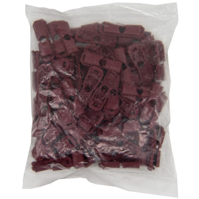 Наконечник для шнура пластик 13х9 мм, ПП, бордовый, 100 шт