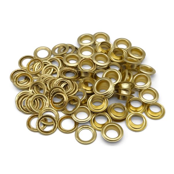 Люверсы металл ⌀11.0 мм (внутр.), золото, 50 шт, BIG