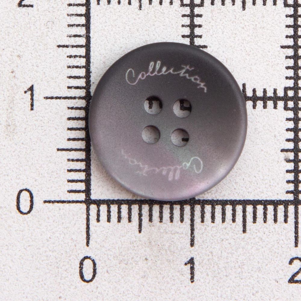 Пуговицы 4 прокола 24L (т.серый), 36 шт