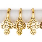 Крючки шторные для карниза навесные ⌀6 мм, 10 шт, 01 золото, Sofi H40