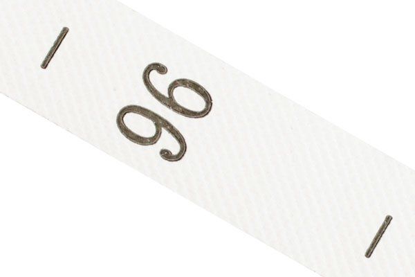 Этикетка-размерник п/э, размер 96 белый 10х25 мм ТВ в рул. 800 шт (20м)