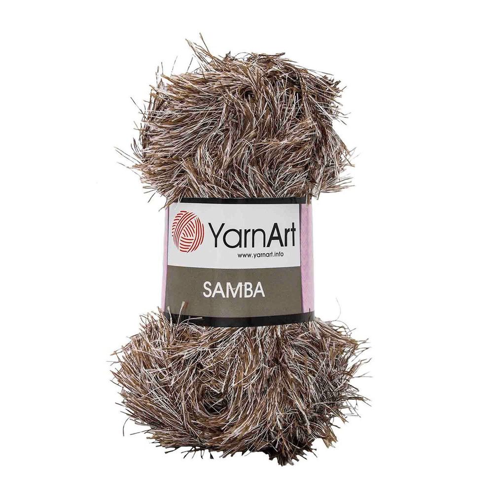 Пряжа YarnArt (ЯрнАрт) Samba, травка 5х100г, 150м, цв. 99 меланж коричневый