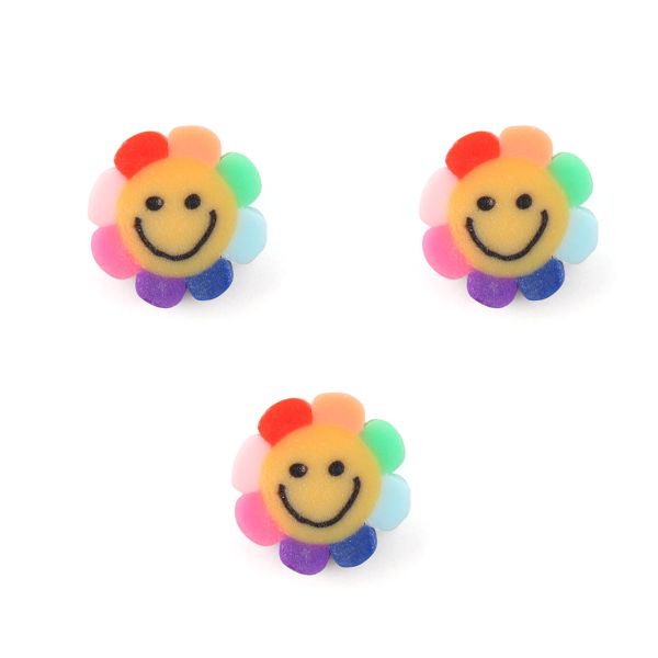 Бусины полимерная глина набор Цветочки-смайлики 2 10 мм, 20г, Astra&Craft