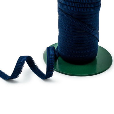 Резинка бельевая (ажурная) 10.0 мм / 50 метров, т.синий, 0310/49