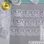 Кружево на сетке 35 мм, диз. 194, цв.01 белый уп. 9 м, Kruzhevo