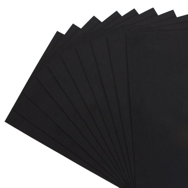 Фоамиран EVA-1010, 10 шт, 20х30 см, 1 мм., Astra&Craft (ZK-038/BK040 черный)