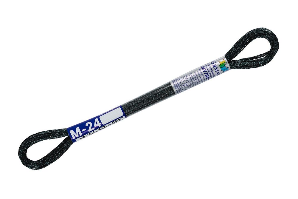 Мулине Gamma металлик, цв.М-24 т.т.зеленый, 12 мотков по 8 метров