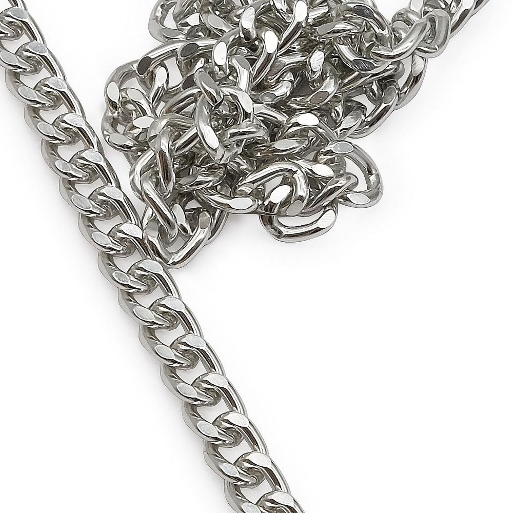 Цепь алюминиевая 9,2х7,2 мм, 10 м, никель