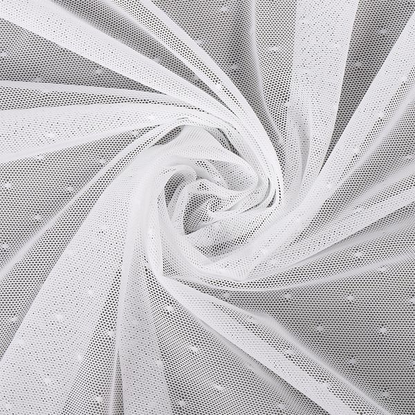Сетка бельевая эластичная 80 г/м², шир.140 см / 5 метров, OLG024, цв.01 белый /OLG024.140.5/