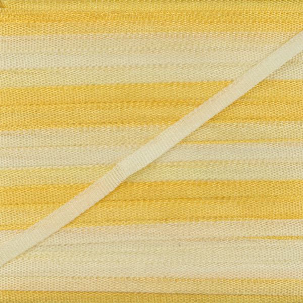 Лента (тесьма) шелковая 2.0 мм / 45.5±0.5 метров, M007 бл.желтый/желтый, Gamma SRM-2