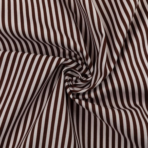 Ткань для пэчворка Peppy Бабушкин сундучок 100х112 см, 140±5 г/м², БС-10 полоска коричневый