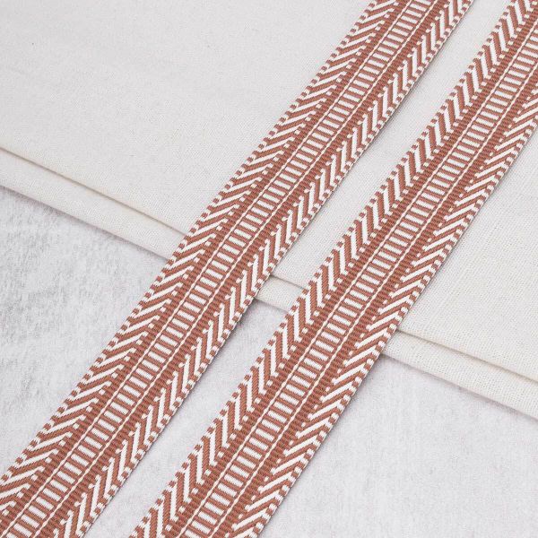 Стропа (ременная лента) 38 мм / 3 метра, [40 г/пог.м], с принтом 2-сторонняя, T0178 т.бежевый/белый), 3Al352