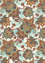 Ткань для пэчворка Peppy Сказочный восток, рулон 112 см / 5 метров, СВ-04 белый, Peppy