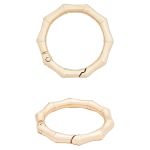 Карабин металл кольцо ⌀32 мм, декоративный, золото, MB_2231, 6 шт