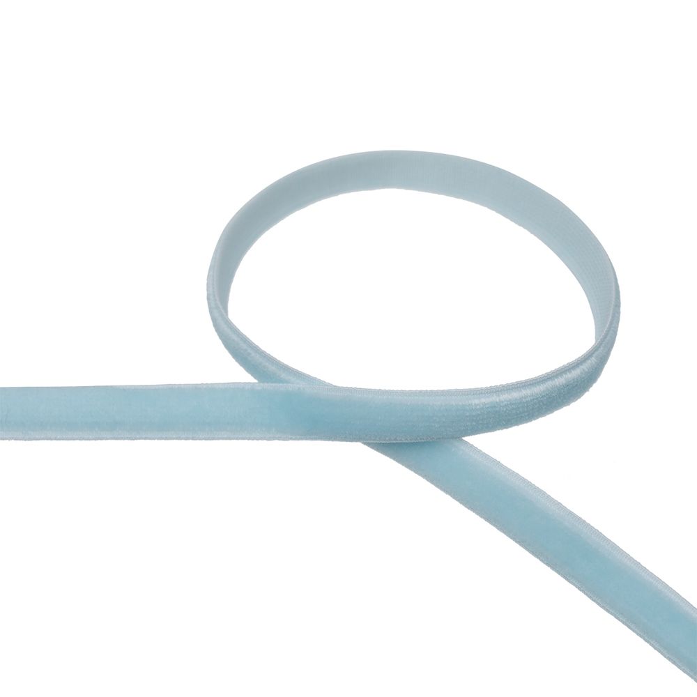 Лента бархатная (тесьма) эластичная 6.0 мм / 16.5±0.5 метра, №603 (14-4316) голубой, Blitz VRE-06
