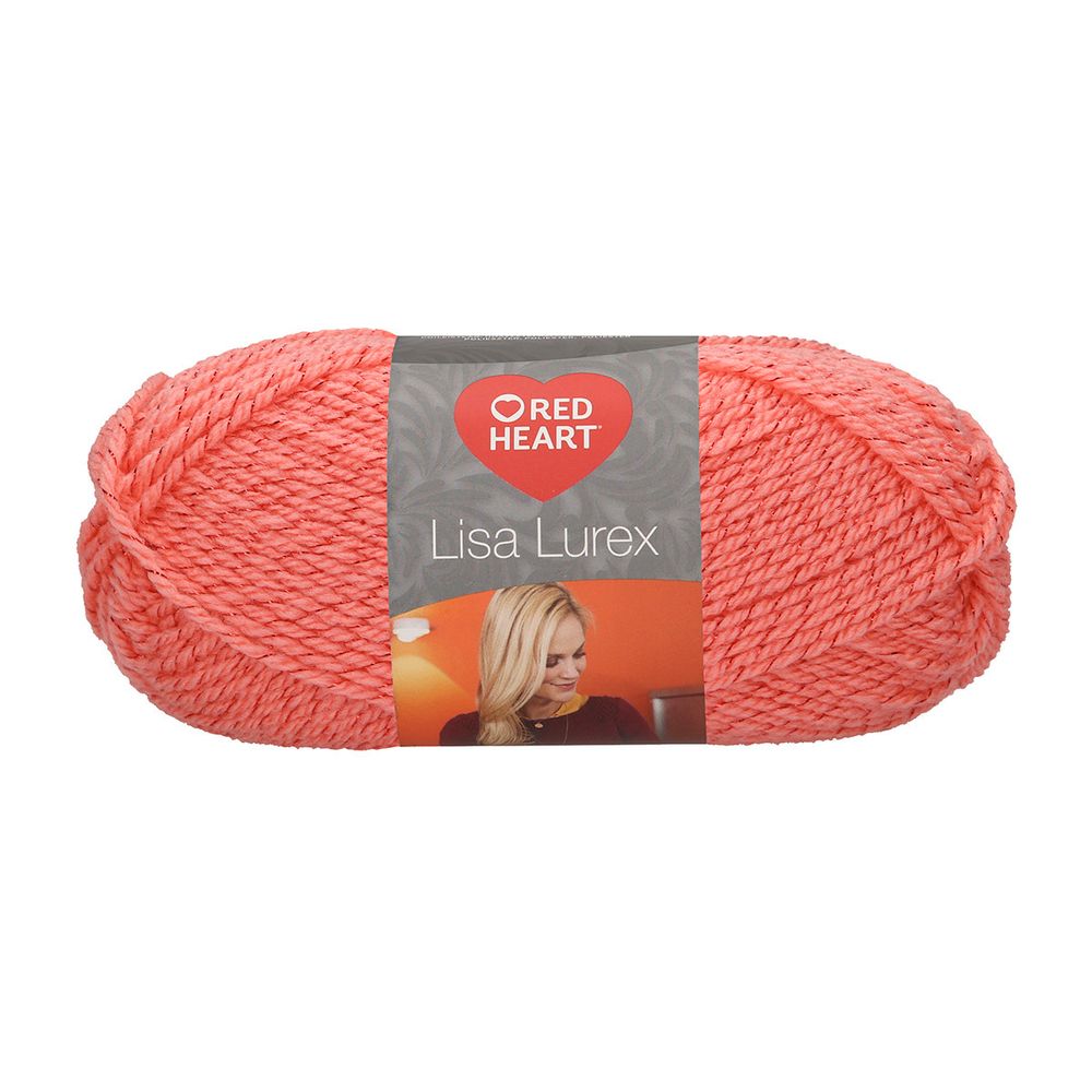Пряжа Red Heart (Рэд Харт) Lisa Lurex / уп.10 мот. по 50 г, 133м, 00016 коралловый